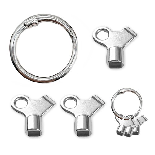 Packs radiator key with 1 - with,